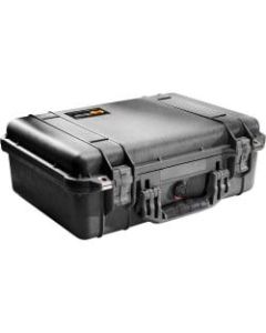 Pelican PELICAN PROTECTOR PROTECTOR CASE 1500 W/ FOAM BLACK - External Dimensions: 18.5in Width x 6.9in Depth x 14.1in Height - Double Throw Latch, Padlock Closure - Stainless Steel, Copolymer - Black