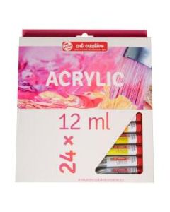 Talens Art Creation Acrylic Paint, 12 mL, Assorted Colors, Set Of 24 Tubes