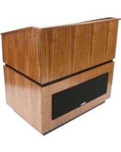AmpliVox SW3030 - Wireless Coventry Lectern - Rectangle Top - 42in Table Top Width x 30in Table Top Depth - 46in Height - Walnut - Hardwood Veneer