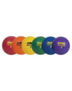 Champion Sports 8.5 Inch Poly Playground Ball Set - 8.50in - Red, Orange, Yellow, Green, Blue, Purple - 6 / Set