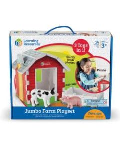 Learning Resources Jumbo Farm Playset - Theme/Subject: Animal - Skill Learning: Farm, Game, Eye-hand Coordination, Fine Motor, Imagination, Visual, Tactile Stimulation, Problem Solving, Language Development, Hand, Motor Planning