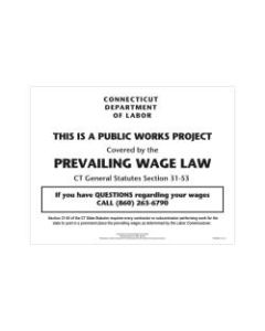 ComplyRight State Specialty Poster, Prevailing Wage Law, English, Connecticut, 8 1/2in x 11in