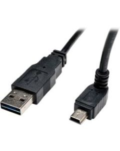 Tripp Lite 3ft USB 2.0 High Speed Cable Reversible A to Up Angle 5Pin Mini B M/M - USB for Camera, PDA, Cellular Phone - 3 ft - 1 x Type A Male USB - 1 x Type B Male Mini USB - Nickel Plated, Gold-plated Contacts - Shielding - Black"