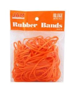 JAM Paper Rubber Bands, Size 33, Orange, Bag Of 100 Rubber Bands