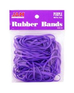 JAM Paper Rubber Bands, Size 33, Purple, Bag Of 100 Rubber Bands