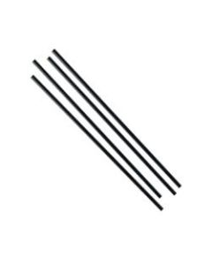 Individually Wrapped Paper Straws, 8in, Black, Case Of 600 Straws