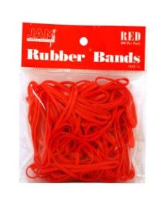JAM Paper Rubber Bands, Size 33, Red, Bag Of 100 Rubber Bands