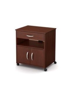 South Shore Axess Printer Cart On Wheels, Royal Cherry