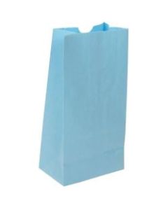 JAM Paper Small Kraft Lunch Bags, 8inH x 4-1/8inW x 2-1/4in, Baby Blue, Pack Of 500 Bags
