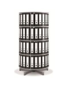 Moll One Turn Binder And File Carousel Shelving, 4 Tier, White