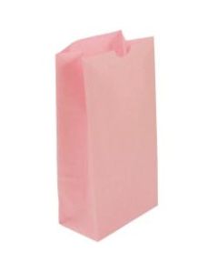 JAM Paper Kraft Lunch Bags, 11inH x 6inW x 3-3/4inD, Baby Pink, Box Of 500 Bags