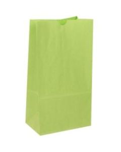 JAM Paper Medium Kraft Lunch Bags, 9-3/4inH x 5inW x 3inD, Lime Green, Pack Of 500 Bags