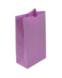 JAM Paper Kraft Lunch Bags, 11inH x 6inW x 3-3/4inD, Purple, Box Of 500 Bags