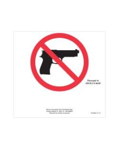 ComplyRight State Specialty Poster, Concealed Carry Prohibited Sign, English, Illinois, 6in x 6in
