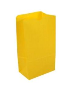 JAM Paper Kraft Lunch Bags, 11inH x 6inW x 3-3/4inD, Yellow, Box Of 500 Bags