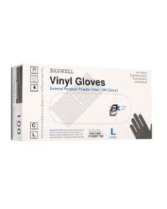 Powder-Free Vinyl Gloves, Large, Box Of 100