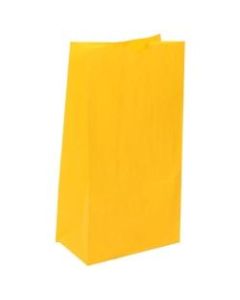 JAM Paper Medium Kraft Lunch Bags, 9-3/4inH x 5inW x 3inD, Yellow, Pack Of 500 Bags