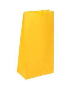 JAM Paper Small Kraft Lunch Bags, 8inH x 4-1/8inW x 2-1/4in, Yellow, Pack Of 500 Bags