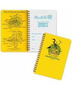 Rite in the Rain All-Weather Spiral Notebooks, Birders Journal, 4-5/8in x 7in, 64 Pages (32 Sheets), Yellow, Pack Of 12 Notebooks