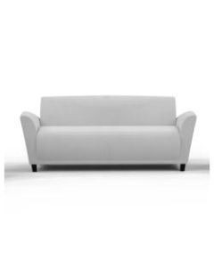 Mayline Santa Cruz Bonded Leather Lounge Seating Sofa, White/White