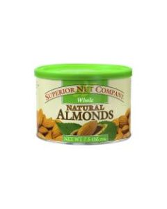 Superior Nut Nuts, Whole Natural Almonds, 7.5 Oz, Box Of 12
