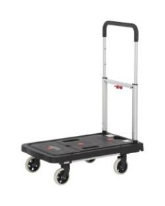 Harper Magna Cart Folding Flatform Truck - 300 lb Capacity - x 3.4in Width x 16.4in Depth x 27.2in Height - Black - 1 Each