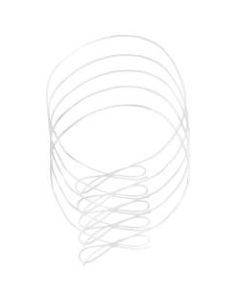 JAM Paper Medium Elastic Gift Wrap String Ties, 16in, White, Pack Of 5 Ties