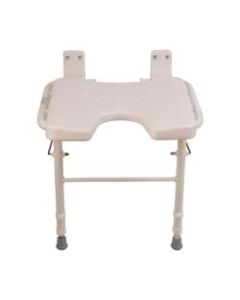 HealthSmart Wall-Mount Fold-Away Shower Seat, 24inH x 16 1/4inW x 16 1/4inD, White