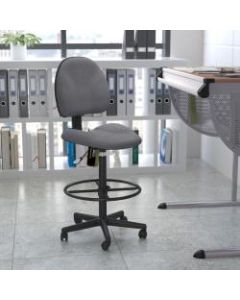 Flash Furniture Ergonomic Adjustable Drafting Chair, Gray/Black