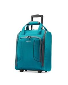 American Tourister 4 KIX Rolling Tote, 16 1/2inH x 13 13/16inW x 8inD, Teal