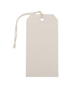 JAM Paper Medium Gift Tags, 4-3/4in x 2-3/8in, White, Pack Of 10 Tags