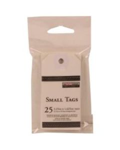 JAM Paper Small Gift Tags, 3-1/4in x 1-9/16in, White, Pack Of 25 Tags