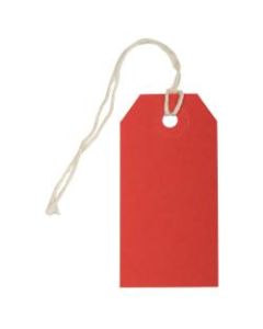 JAM Paper Small Gift Tags, 3-1/4in x 1-9/16in, Red, Pack Of 10 Tags