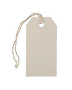 JAM Paper Small Gift Tags, 3-1/4in x 1-9/16in, White, Pack Of 10 Tags