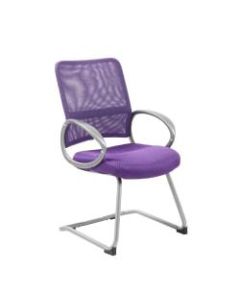 Boss Mesh Guest Chair, Purple/Silver