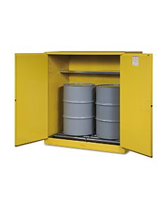 Vertical Drum Safety Cabinets, Manual-Closing, (2) 55 Gallon Drum, w/Rollers