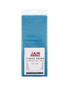 JAM Paper Tissue Paper, 26inH x 20inW x 1/8inD, Bright Blue, Pack Of 10 Sheets