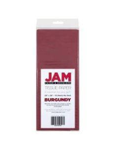 JAM Paper Tissue Paper, 26inH x 20inW x 1/8inD, Burgundy, Pack Of 10 Sheets