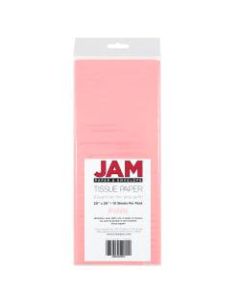 JAM Paper Tissue Paper, 26inH x 20inW x 1/8inD, Pink, Pack Of 10 Sheets
