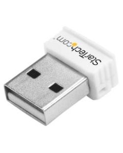 StarTech.com USB 150Mbps Mini Wireless N Network Adapter - 802.11n/g 1T1R USB WiFi Adapter - White - Add high-speed Wireless N connectivity to a desktop or laptop system through USB - Compatible with USB equipped MAC OSX devices