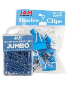 JAM Paper Clips Combo Kit, Jumbo/Medium, Blue