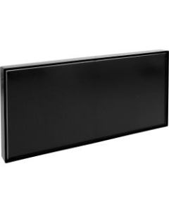 Lorell Snap Plate Architectural Sign - 1 Each - 12in Width x 6in Height - Rectangular Shape - Easy Readability, Injection-molded, Easy to Use - Plastic - Black