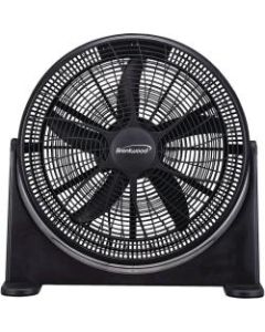 Brentwood Kool Zone F-20BKR 20in High-Velocity Fan - 20in Diameter - 3 Speed - Air Circulation, Adjustable Tilt Head, Carrying Handle - Plastic Grill - Black