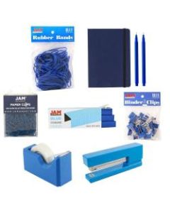 JAM Paper Complete 9-Piece Desk Kit, Blue