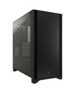 Corsair 4000D Tempered Glass Mid-Tower ATX Case - Black - Mid-tower - Black - Tempered Glass, Plastic, Steel - 4 x Bay - 2 x 4.72in x Fan(s) Installed - 0 - ATX Motherboard Supported - 17.20 lb - 6 x Fan(s) Supported