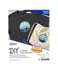 Avery T-Shirt Transfers, Dark, 3279, Pack Of 5