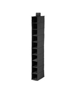 Honey-Can-Do 10-Shelf Hanging Vertical Closet Organizer, 54inH x 6inW x 12inD, Black
