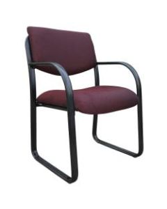 Boss Fabric Contoured Guest Chair, Black/Burgundy