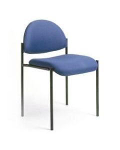 Boss Fabric Stacking Chair, Without Arms, Blue