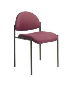 Boss Fabric Stacking Chair, Without Arms, Burgundy